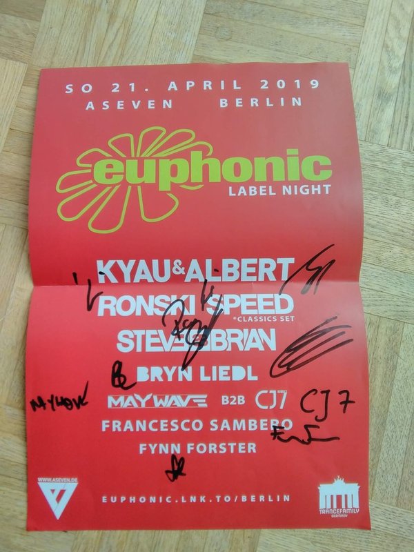signed Euphonic night poster April 2019
